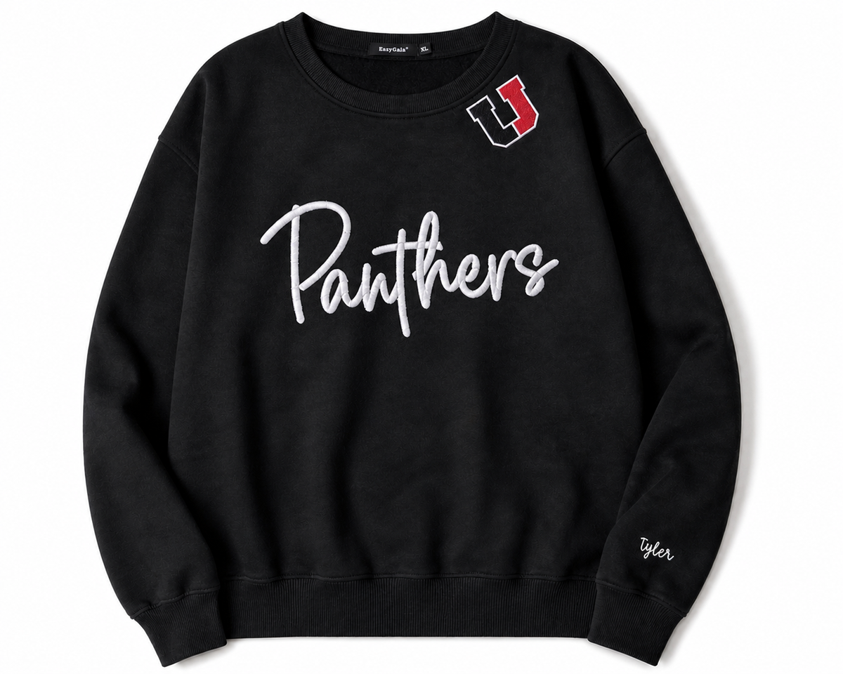 Personalized USC Panthers Puff Embroidered Sweatshirt