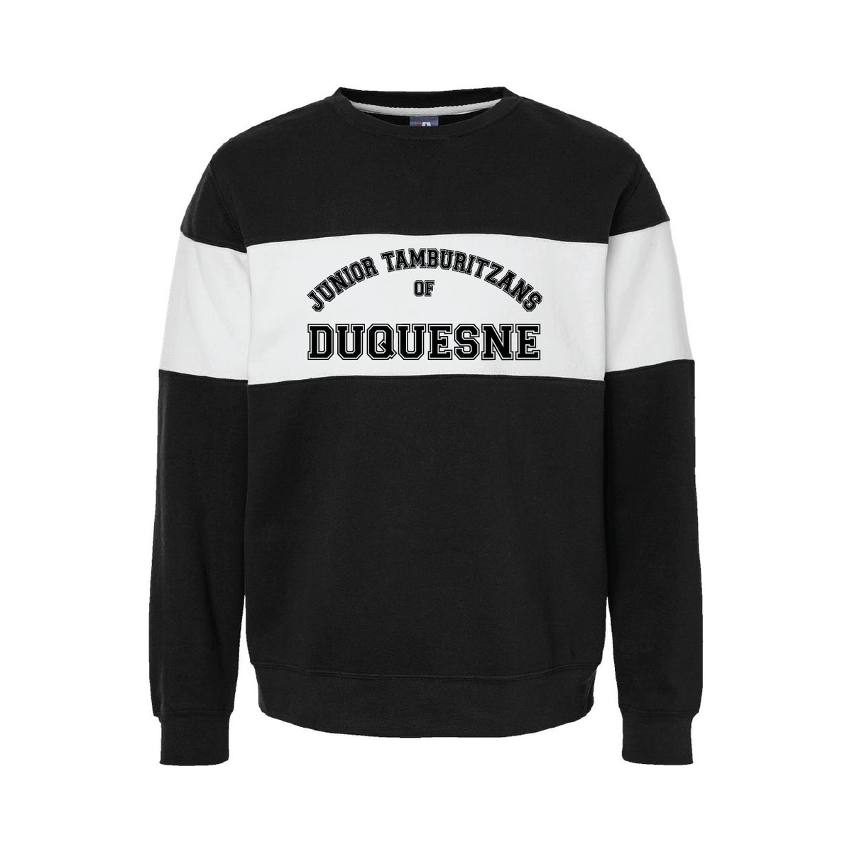 JTD black and white colorblock crewneck