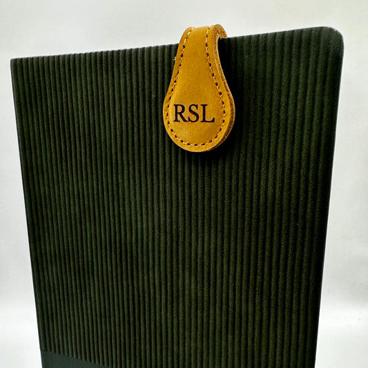 Genuine Leather Monogram Magnetic Bookmark