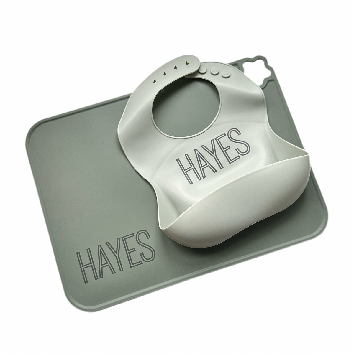 Personalized Silicone Bib & Placemat Set