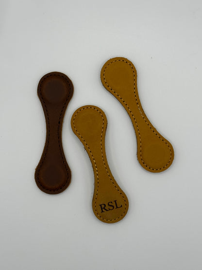 Genuine Leather Monogram Magnetic Bookmark