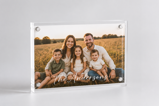 Personalized Acrylic Magnetic Picture Frame | Custom 4x6 & 5x7 Photo Display