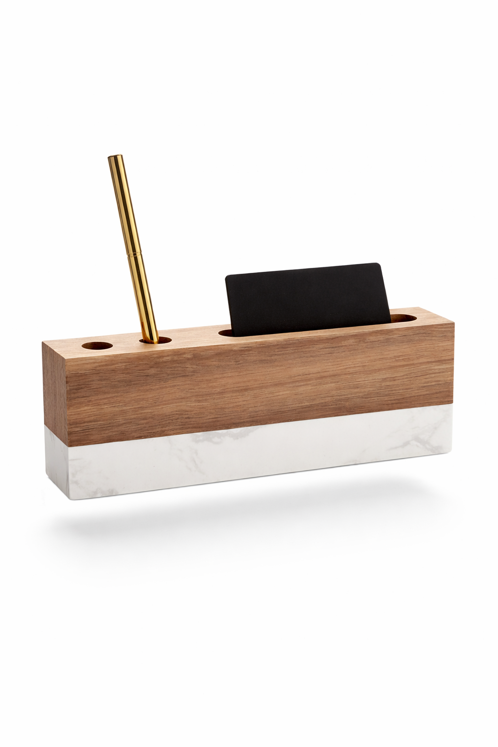 Marble & Acacia Executive Desk Set