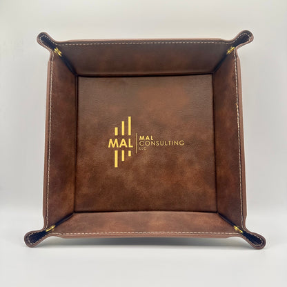 Personalized Leather Snap Tray – A Timeless Catch-All