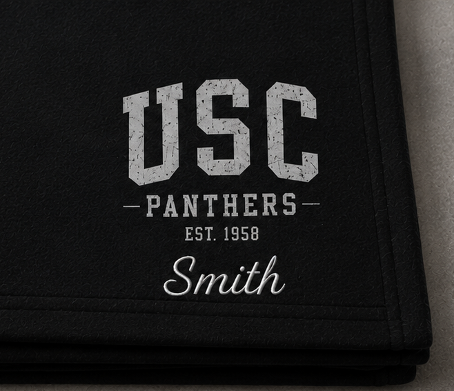 Personalized USC Football Stadium Sweatshirt Blanket