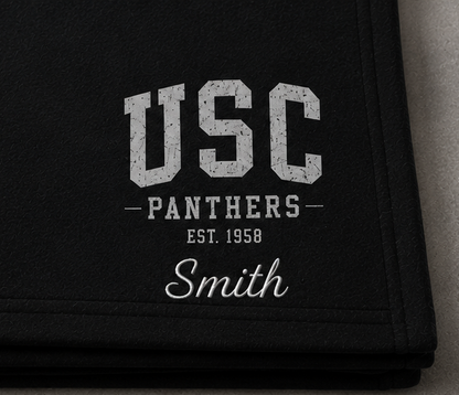 Personalized USC Football Stadium Sweatshirt Blanket