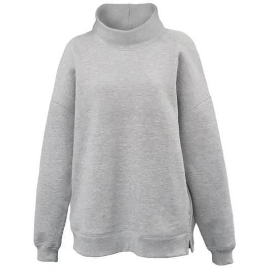 Juliet mockneck sweatshirt in heather grey