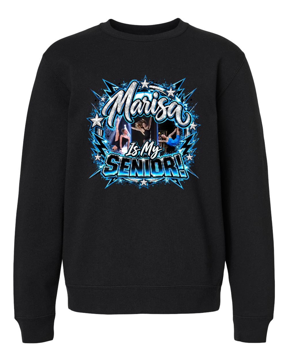Marisa Is My Senior youth crewneck in Black