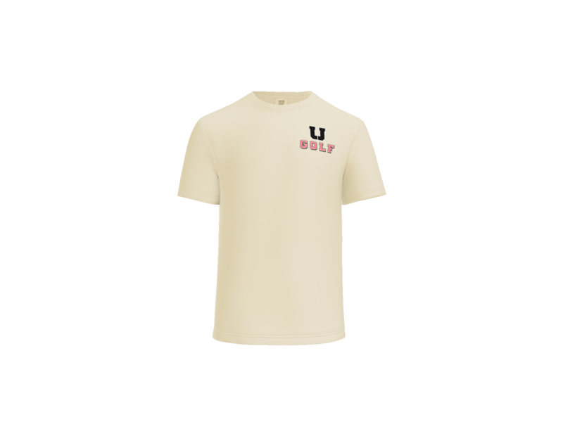 USC Girls Golf ivory tee front - U GOLF left chest