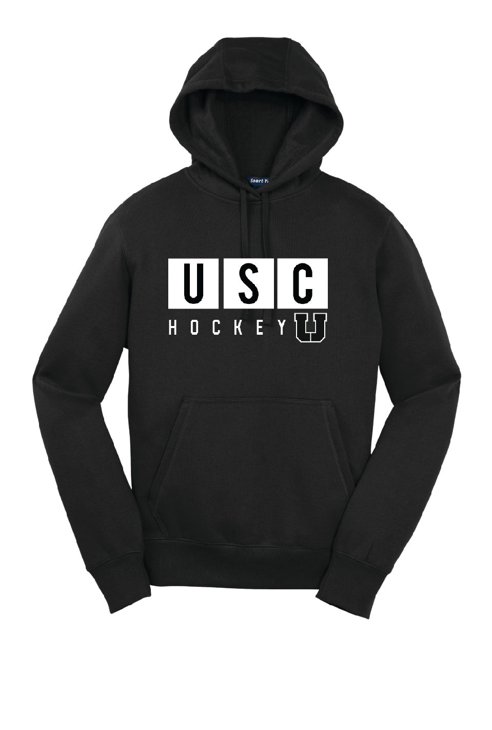 USC Hockey Hoodie - USC Block design, black