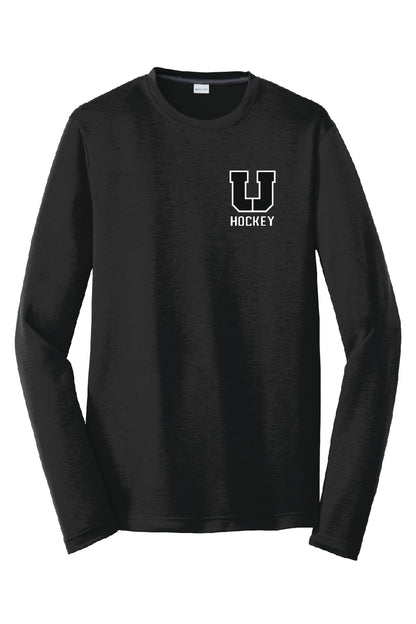 USC Hockey Long Sleeve Tee - U Hockey left chest design, black