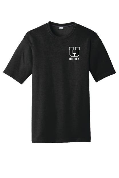 USC Hockey Performance Tee - U Hockey left chest design, black