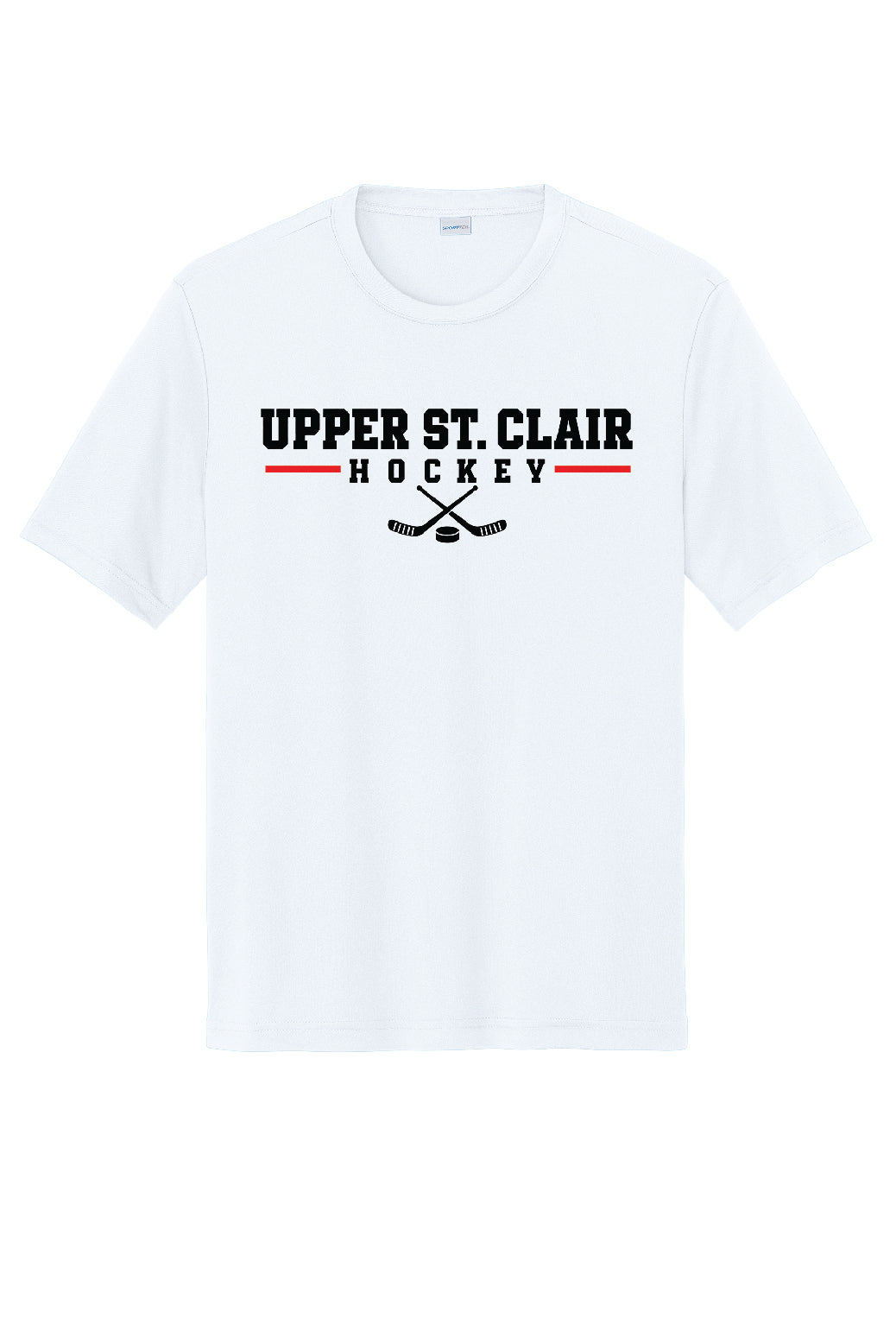 Upper St. Clair Hockey white performance tee