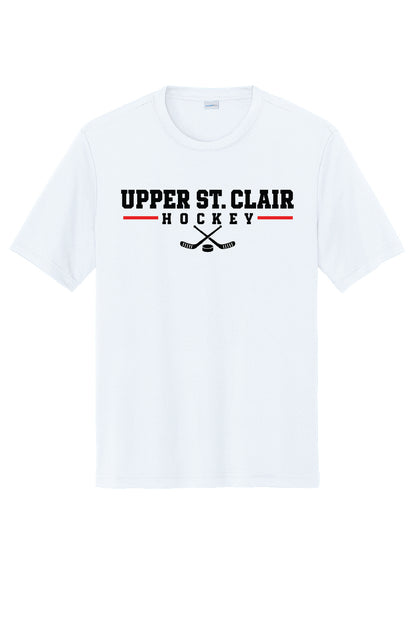 Upper St. Clair Hockey white performance tee