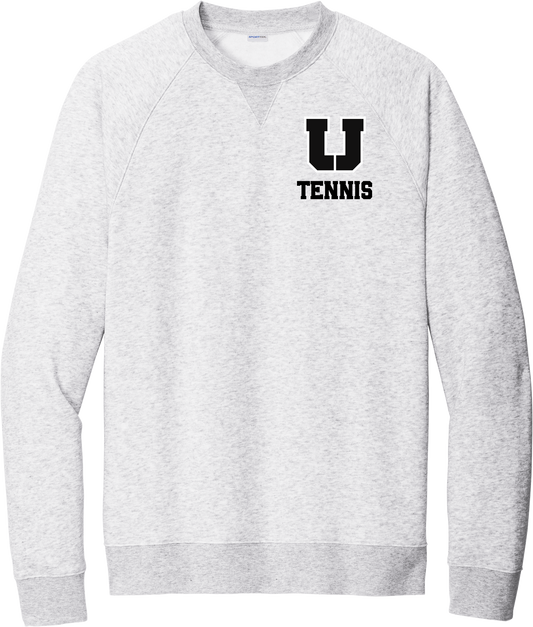 USC Tennis crewneck in Athletic Heather with U Tennis on the left chest